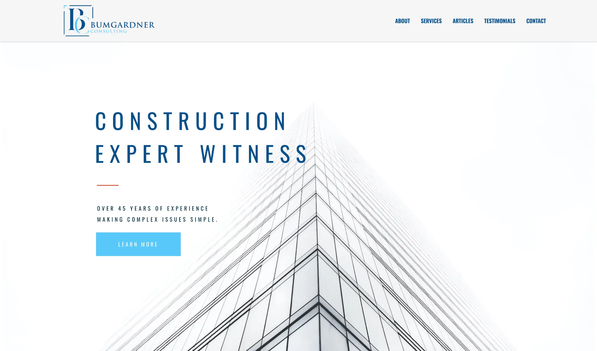 Bumgardner Consulting website homepage